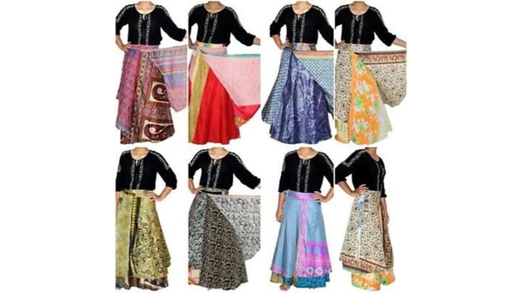boho summer silk skirt