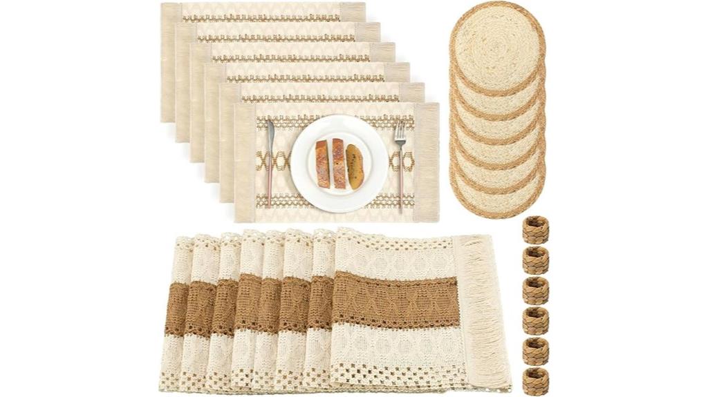 boho table decor set