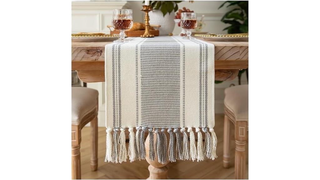 boho tassel farmhouse runner