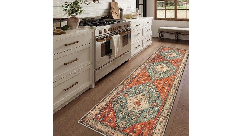 boho tribal washable rug