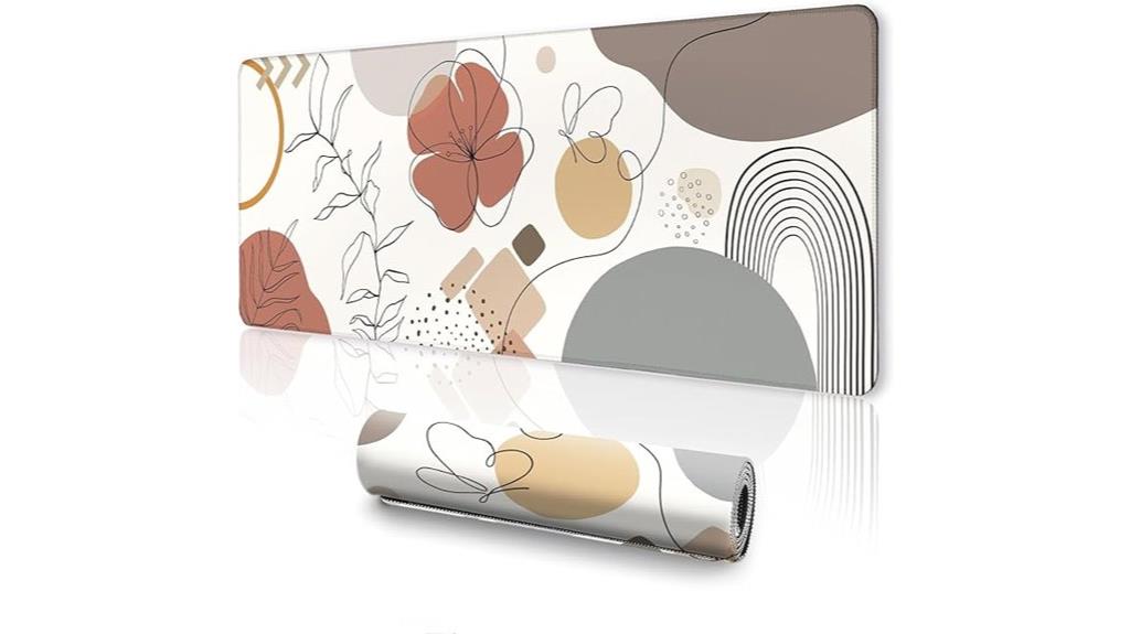 boho tropical desk mat