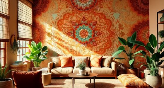boho wall mural ideas