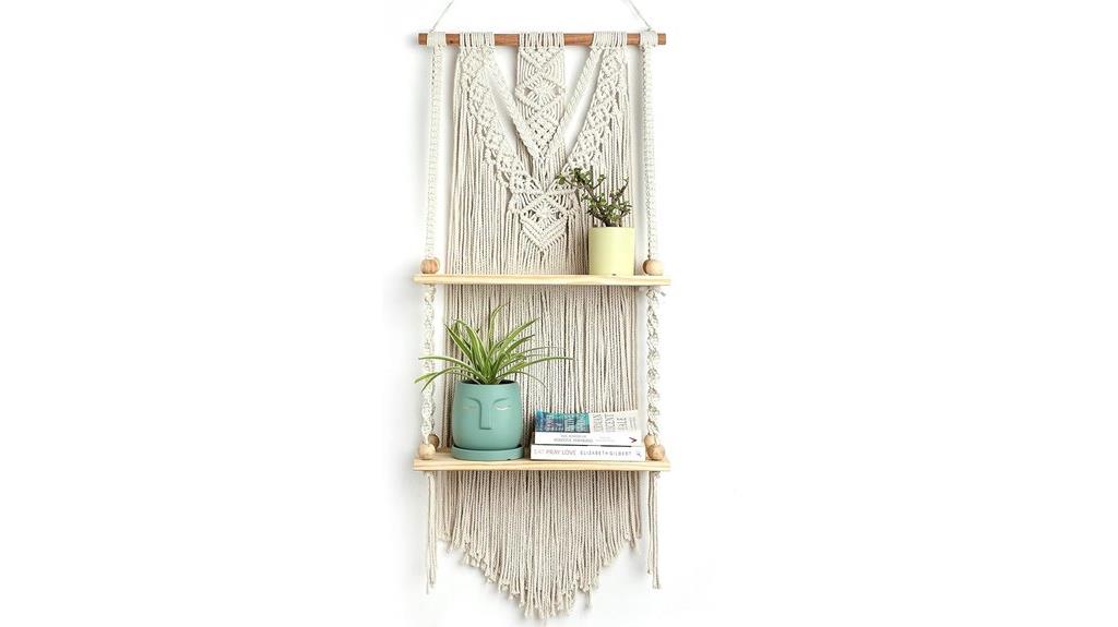 boho wall shelf decor