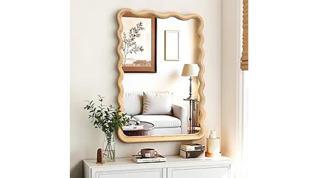 boho wavy wooden frame