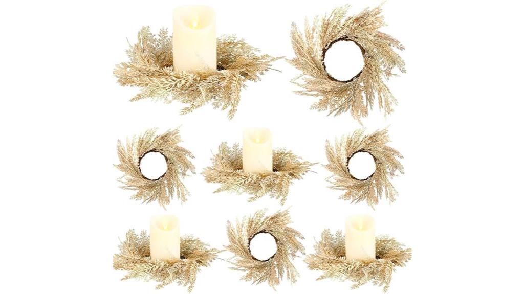 boho wedding candle wreaths