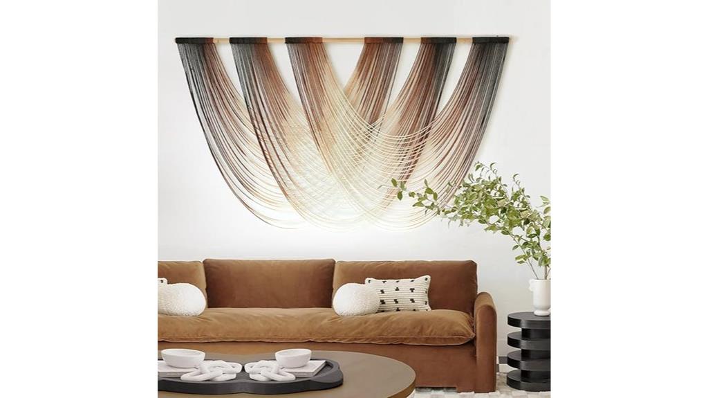brown dip dyed wall art