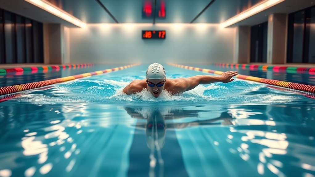 build endurance through consistent paced swims