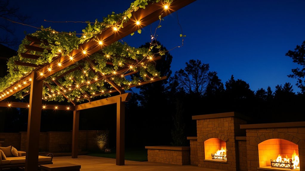 built in fireplace wall integration