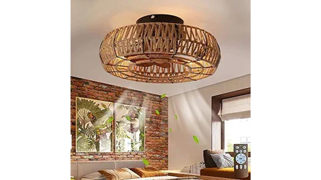 caged fan lights remote