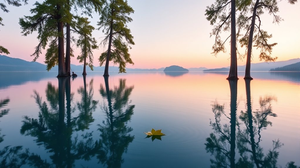 calm reflections through color