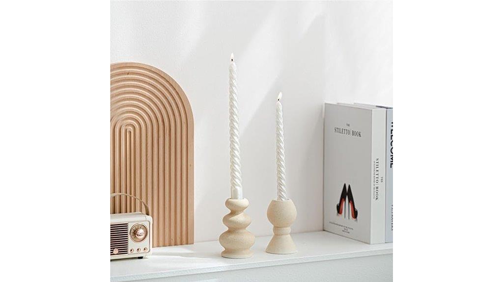 ceramic candle holder set