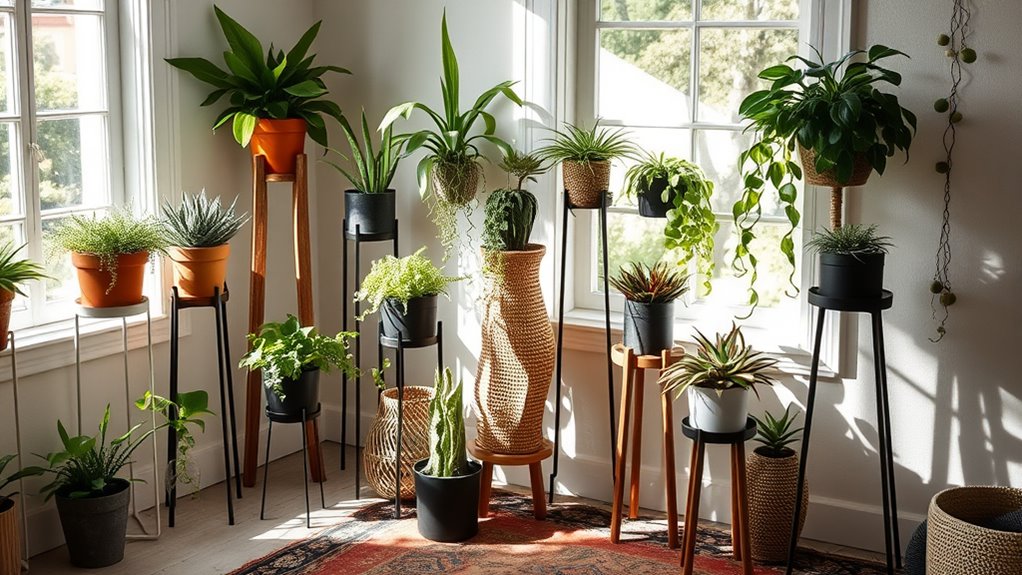 charming boho plant stand ideas