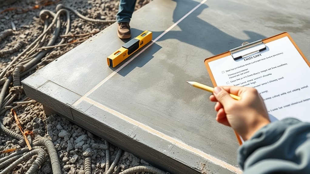 check slope and drainage