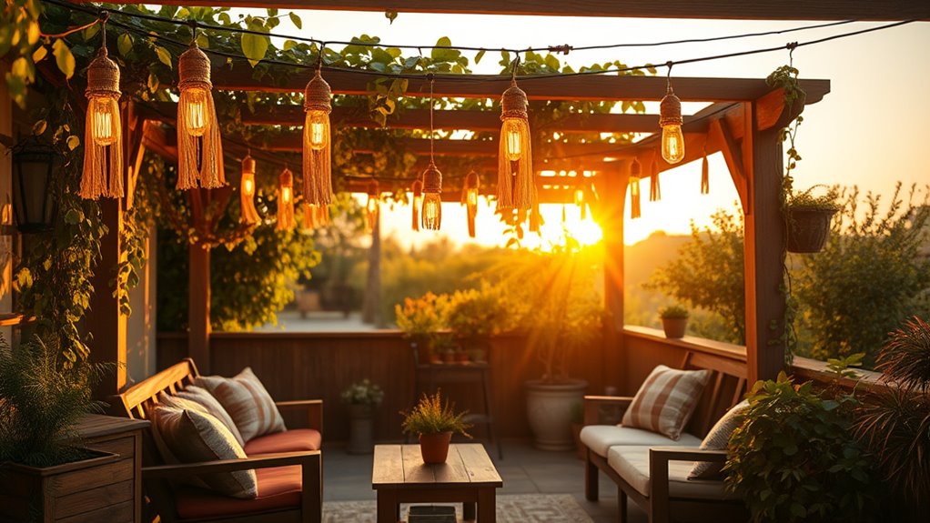 chic boho outdoor lighting