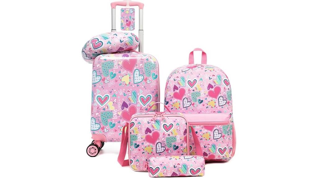 child s 5 piece spinner luggage