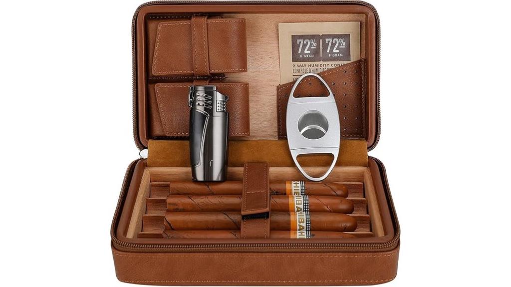 cigar travel humidor set