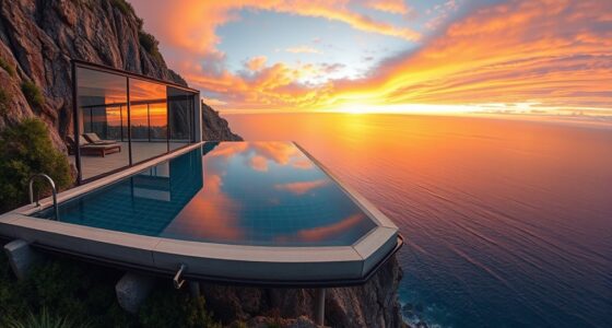 cliffside infinity pool construction