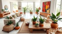 contemporary boho interior style