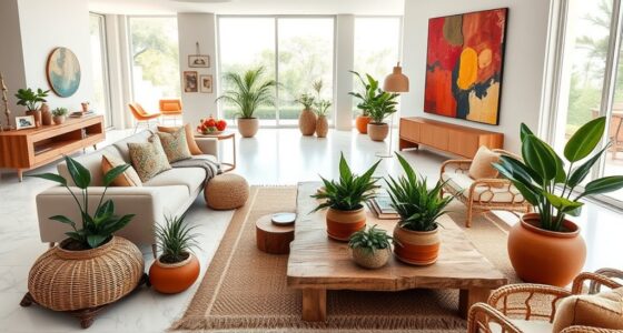 contemporary boho interior style