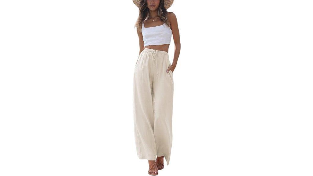 cotton linen palazzo pants
