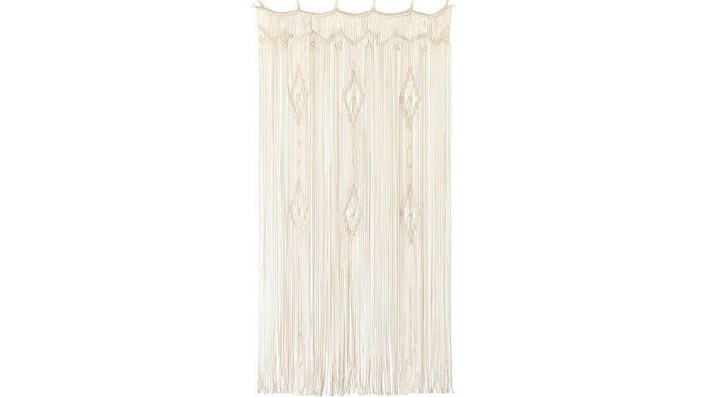 cotton macrame room divider