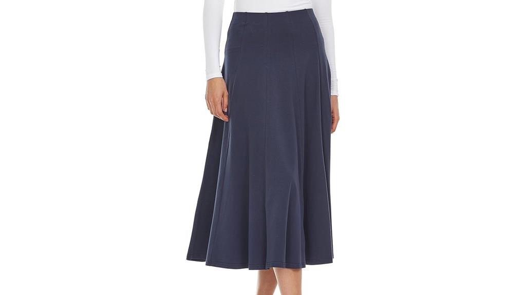cotton midi panel skirt