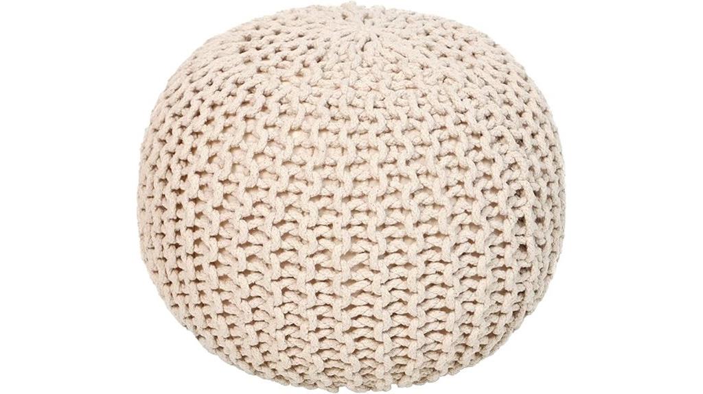 cotton round ottoman footrest