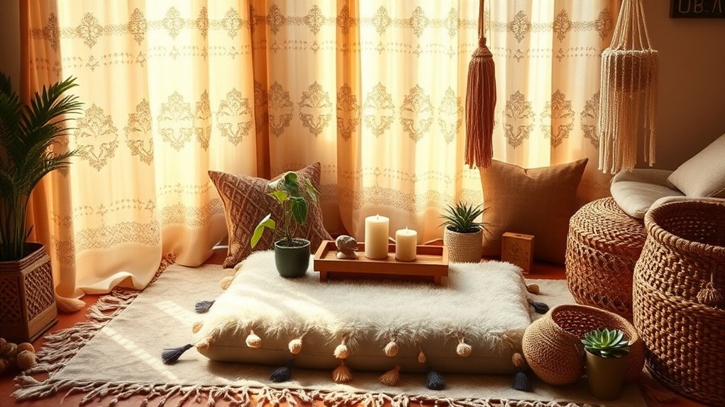 create calming chakra meditation space