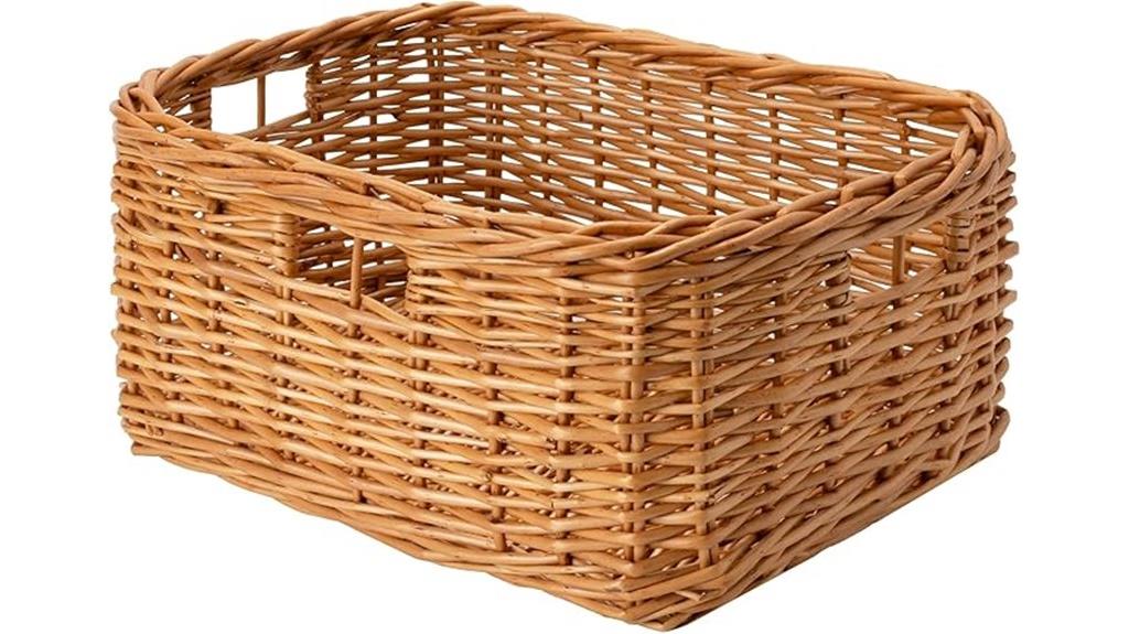 decorative handwoven willow basket