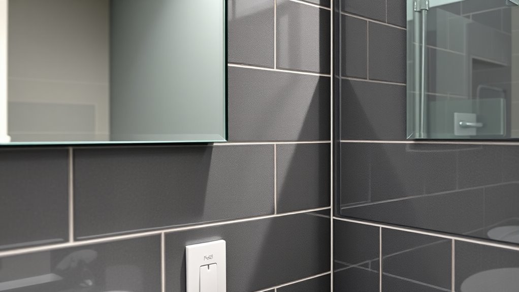 decorative tiles enhance mirrors
