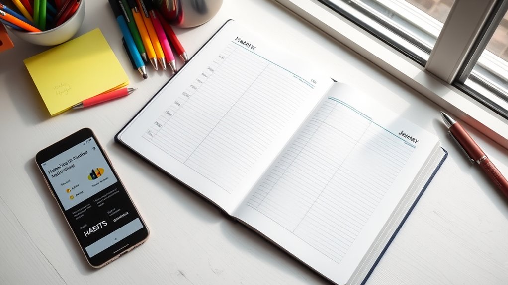 digital and analog habit tools