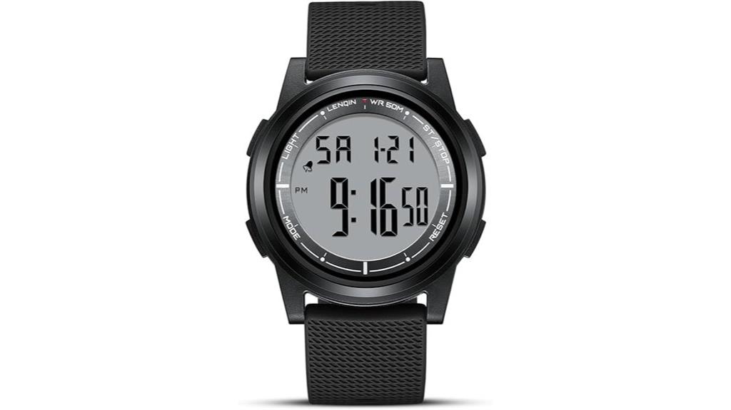 digital waterproof minimalist watch