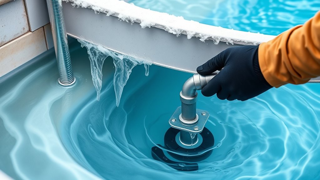 drain pool and equipment