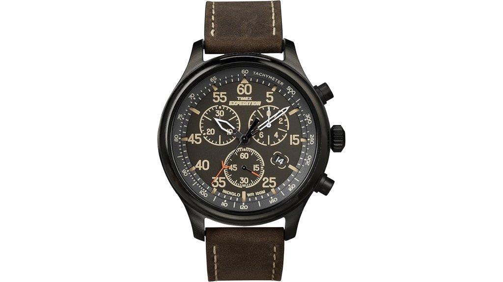durable 43mm men s chronograph