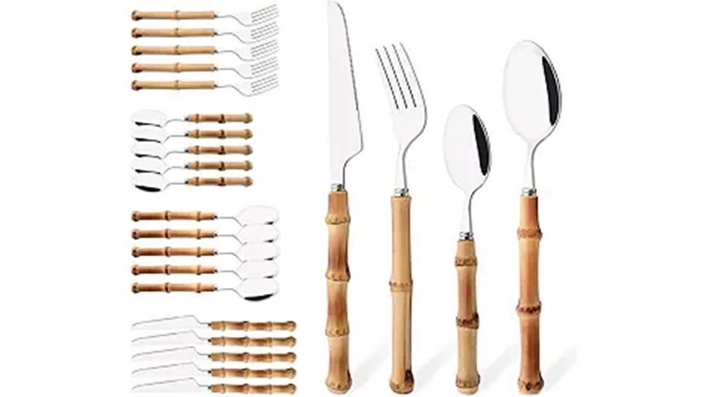 eco friendly bamboo flatware