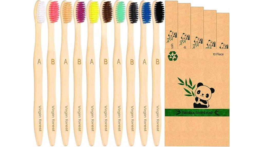 eco friendly bamboo toothbrush set