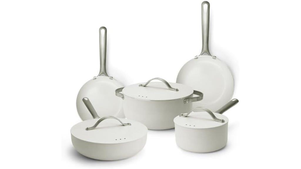 eight piece nonstick cookware set