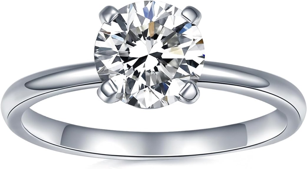 elegant 1ct moissanite ring