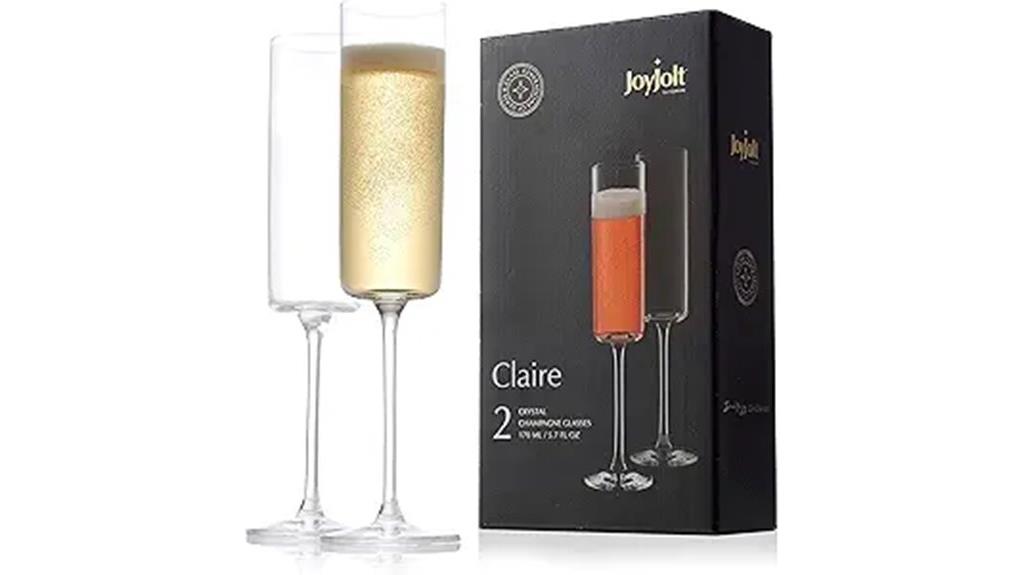 elegant claire champagne flutes