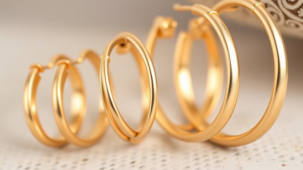 elegant durable gold hoops