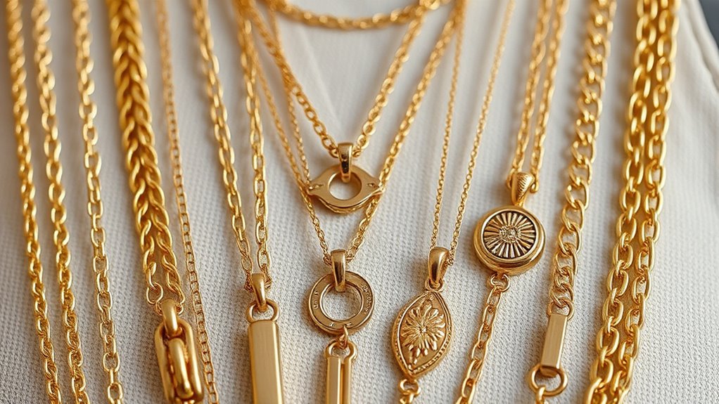 elegant layered gold necklaces