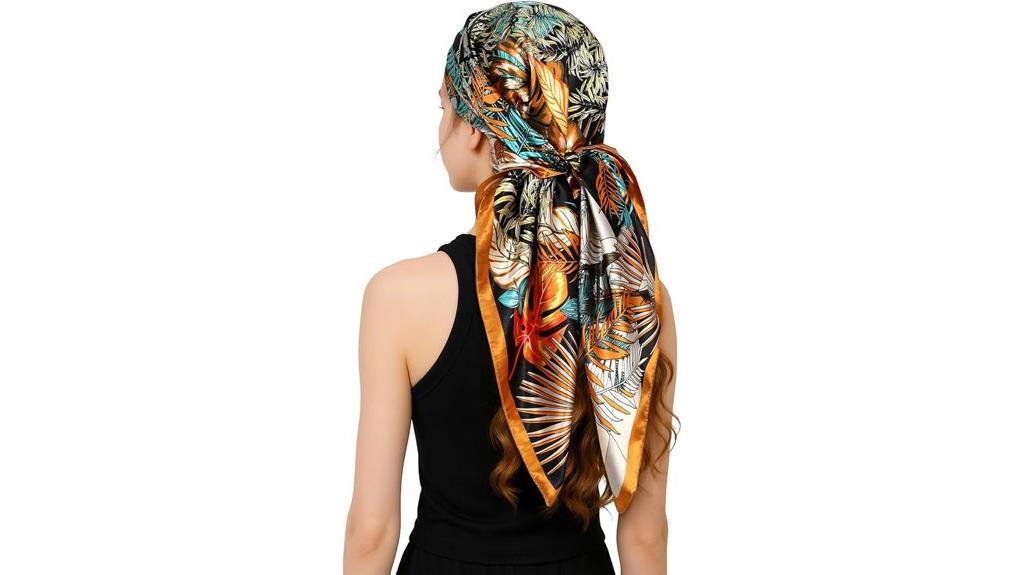 elegant satin headscarf for women