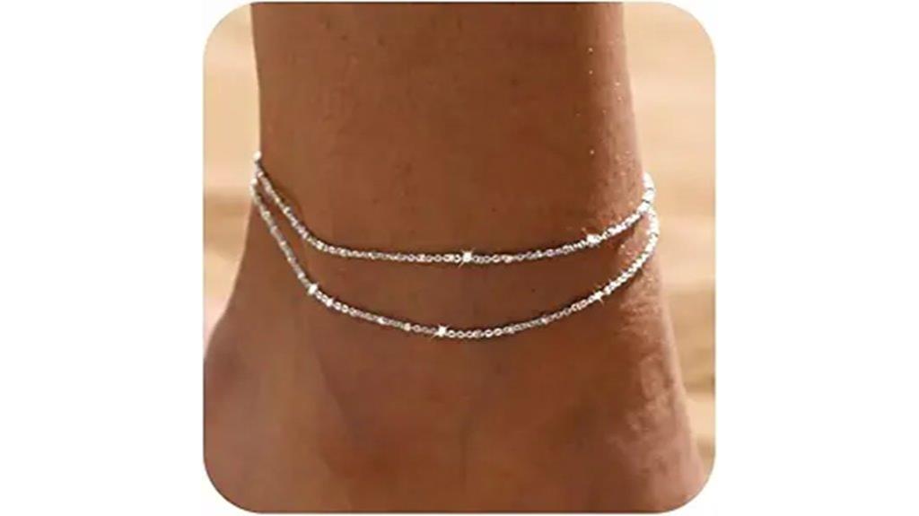 elegant silver gold anklets