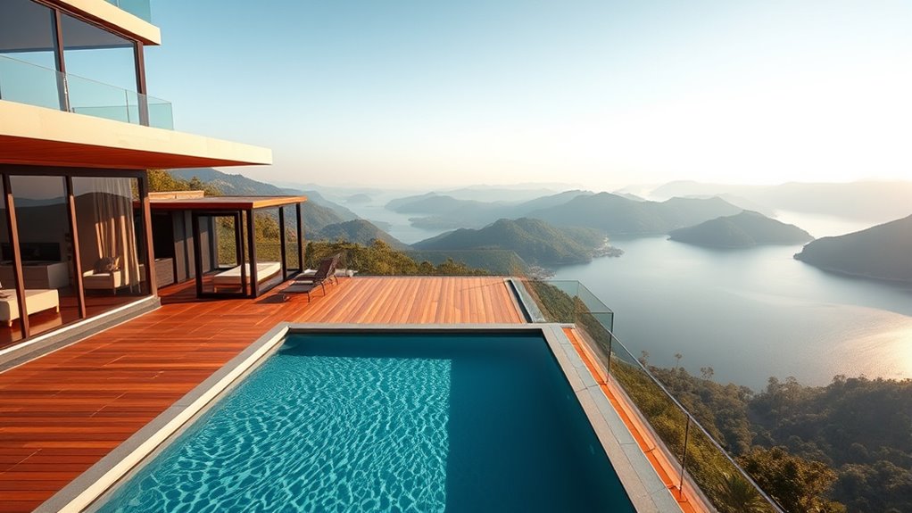 elevated panoramic pool deck