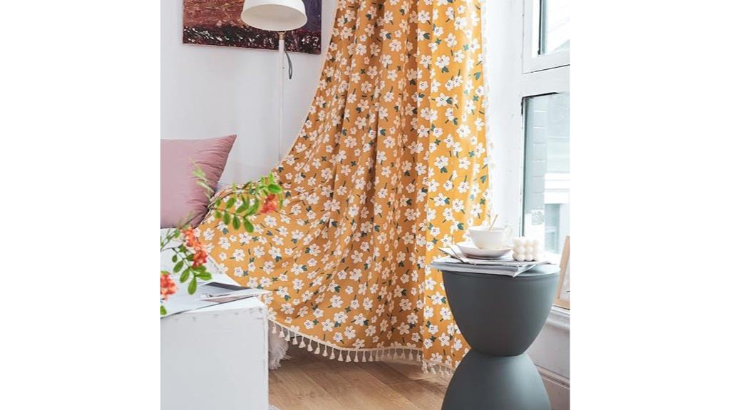 farmhouse floral curtain