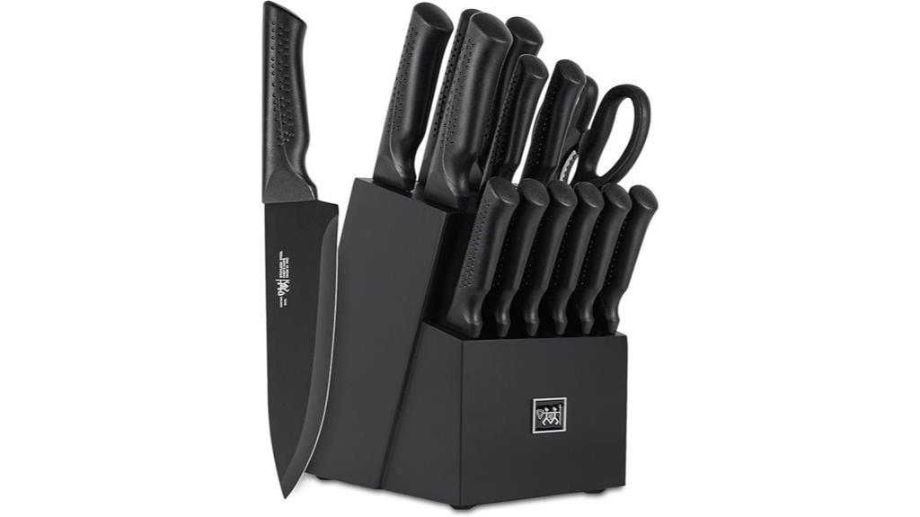 fifteen piece kitchen knife set
