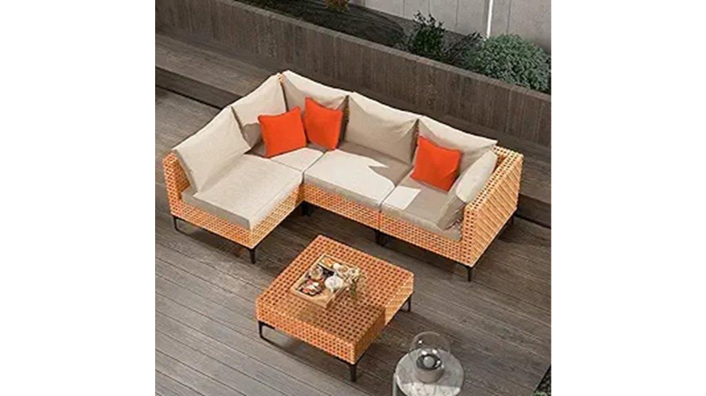 five piece patio set