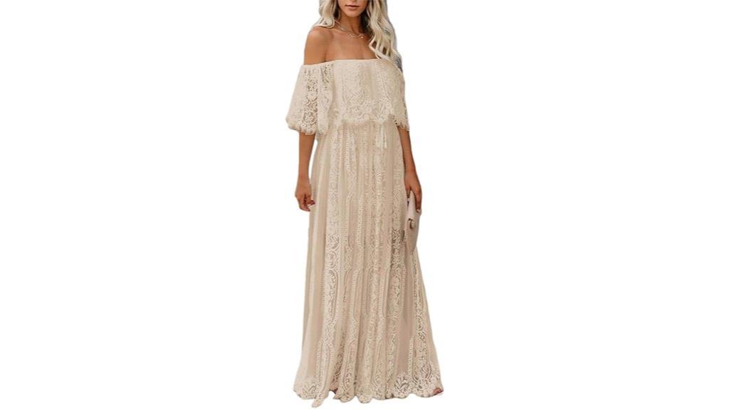 floral lace maxi dress