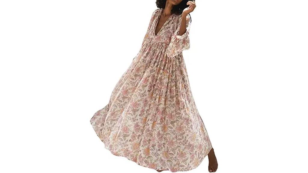 floral lantern sleeve dress