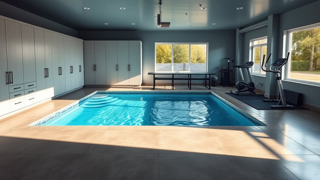 garage basement pool installation